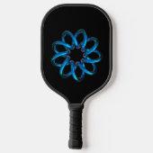 Blauwe metalen torusknoop pickleball paddle (Achterkant)