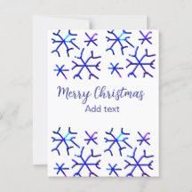 Blauwe metallic glanzende sneeuwvlokken kerstpatro