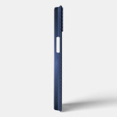 Blauwe metallische geborstelde aluminium geometris Case-Mate iPhone case (Achterkant / Rechts)