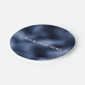 blauwe metallische textuur viert servetten servett papieren bordje (Gekanteld)