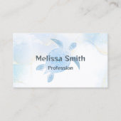 Blauwe metallische tribale schildpad visitekaartje (Voorkant)