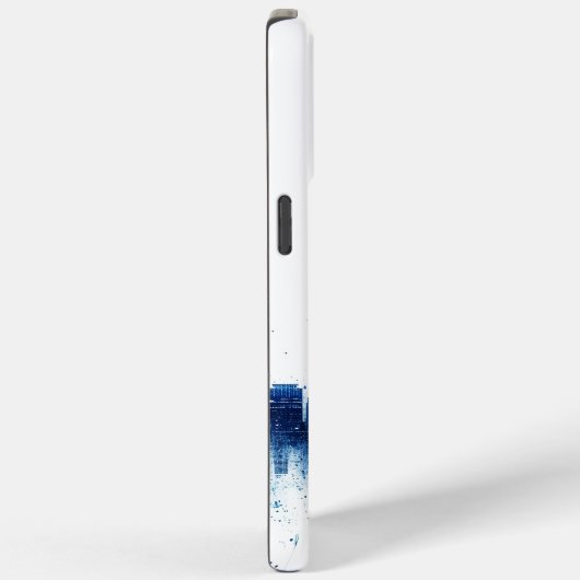 Blauwe metropolitane architectuur panorama Case-Mate iPhone case (Achterkant / Rechts)