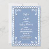 Blauwe Mexicaanse Cielito Lindo Baby shower Kaart (Voorkant)