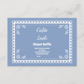 Blauwe Mexicaanse Cielito Lindo Diapper Raffle Informatiekaartje (Voorkant)