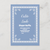 Blauwe Mexicaanse Cielito Lindo Diapper Raffle Informatiekaartje (Voorkant)