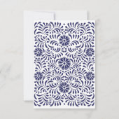 BLAUWE MEXICAANSE TALAVERA BEDANKKAART (Achterkant)