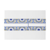 Blauwe Mexicaanse Talavera Spaans Weddenschap Uitnodigingen Wikkel (Achterkant Voorbeeld)