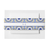 Blauwe Mexicaanse Talavera Spaans Weddenschap Uitnodigingen Wikkel (Voorkant Voorbeeld)