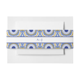 Blauwe Mexicaanse Talavera Spaans Weddenschap Uitnodigingen Wikkel