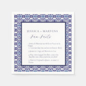 Blauwe Mexicaanse Talavera Spaanse leuke weetjes b Servet (Voorkant)