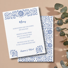 Blauwe Mexicaanse talavera stijl Aankondiging