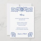 Blauwe Mexicaanse talavera stijl Aankondiging (Voorkant)