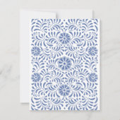 Blauwe Mexicaanse talavera stijl Aankondiging (Achterkant)