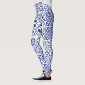 Blauwe Mexicaanse Tegel Leggings (Links)