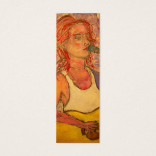 blauwe microfoon songstress mini visitekaartjes