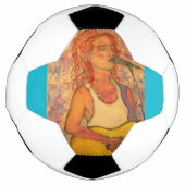 blauwe microfoon-werkspanning voetbal (Voorkant)