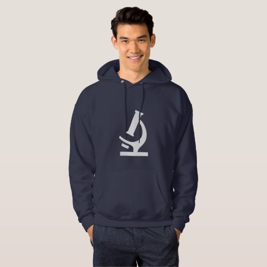 blauwe microscoop hoodie (Voorkant volledig)