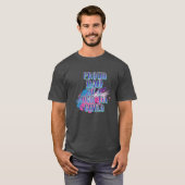 Blauwe Microtia Moeder en Dag T-shirt (Voorkant volledig)