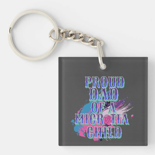 Blauwe microtie dag sleutelhanger (voorkant)