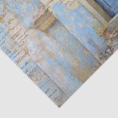 Blauwe Middellandse Zee-deur Tissuepapier (Detail)