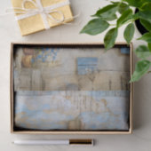Blauwe Middellandse Zee-deur Tissuepapier (Geschenk)