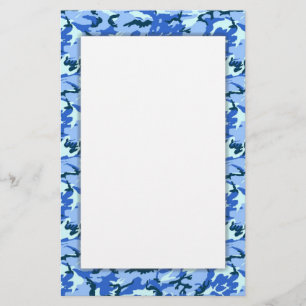 Blauwe militaire achtergrond van Camouflage Briefpapier