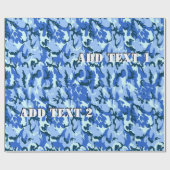 Blauwe militaire achtergrond van Camouflage Cadeaupapier (Vlak)