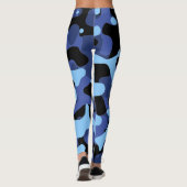 Blauwe militaire Camouflage Leggings (Achterkant)