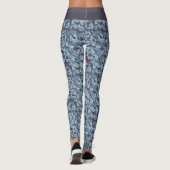 Blauwe militaire camouflage witte en blauwe strepe leggings (Achterkant)