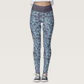 Blauwe militaire camouflage witte en blauwe strepe leggings (Voorkant)