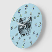 Blauwe  militaire tijdklok grote klok (Hoek)