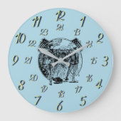 Blauwe  militaire tijdklok grote klok (Voorkant)