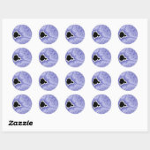 Blauwe Mini Brood Sticks Ronde Sticker (Vel)