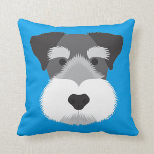Blauwe Miniatuur Schnauzer Kussen