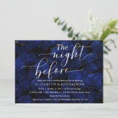 Blauwe minimale repetitie binnenuitnodiging kaart (Staand voorkant)