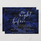 Blauwe minimale repetitie binnenuitnodiging kaart (Voorkant / Achterkant)