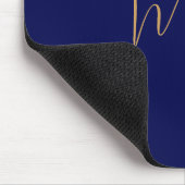 Blauwe minimalistische aangepaste naam muismat (Hoek)