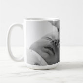 Blauwe minimalistische fotokoffie-Mok voor Moederd Koffiemok (Links)