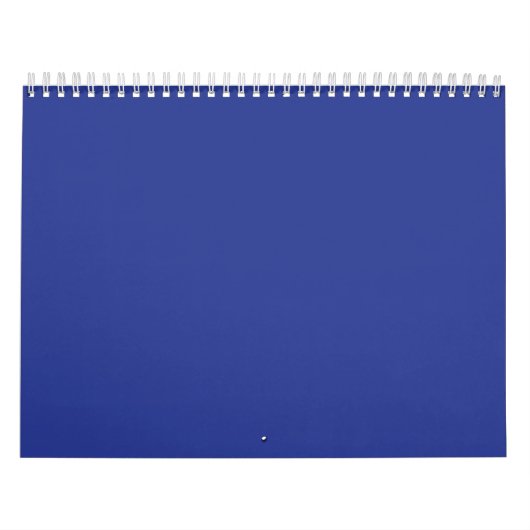Blauwe Minimalistische Kalender Muurplanner Maande (Hoes)