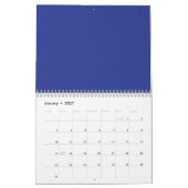 Blauwe Minimalistische Kalender Muurplanner Maande (Jan 2027)