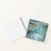 Blauwe minimalistische moderne gepersonaliseerde c notitieboek (Binnen)