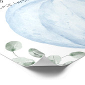 Blauwe minimalistische pompoenbaby's zijn zoet poster (Hoek)