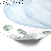 Blauwe minimalistische pompoenboeken en geschenken poster (Hoek)