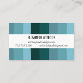 Blauwe minimalistische strips Eenvoudige grafische Kortingskaartje (Achterkant)