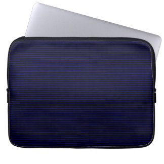 Blauwe minimumlijnen laptop sleeve