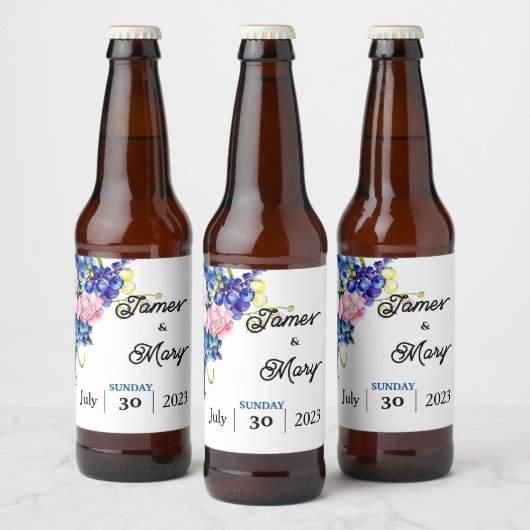 Blauwe minnaar bier etiket (Flessen)