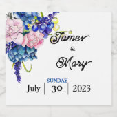 Blauwe minnaar bier etiket (Enkel label)