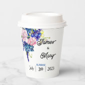 Blauwe minnaar papieren bekers (Voorkant)