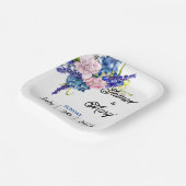 Blauwe minnaar papieren bordje (Gebogen)