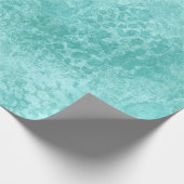Blauwe mint Zee groene textuur Cadeaupapier (Hoek)
